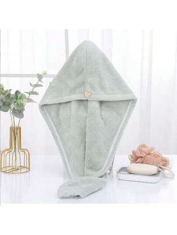 Shein - Hair Drying Cap Towel / Hair Turban - Grey