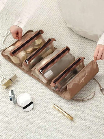 Shein - Shein - Travel Cosmetic Bag Brown