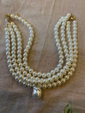 Shein - Pearl Beading Multi-Layer Necklace