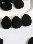 Shein - 2 Pcs Black Water Drop Sponge - finger cushion puff