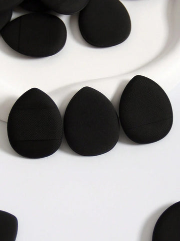 Shein - 2 Pcs Black Water Drop Sponge - finger cushion puff