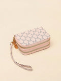 Shein - Double zipper wallet Letter Graphic