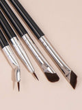 Shein - Maange 7 Pcs Brush Set Black