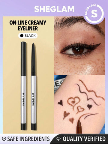 SHEGLAM - On Line Creamy Eyeliner-Black Waterproof Matte