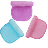 Shein - 6 pcs Makeup Removing Cloth Microfiber Face Towel - Reusable Multicolor