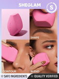 SHEGLAM - Multi Faceted Makeup Sponge - Green, Pink, Beige