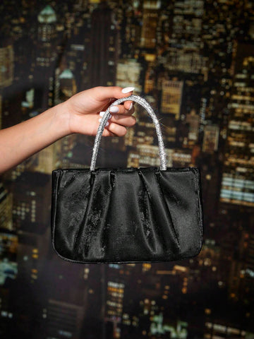 Shein Party - hand bag Black with silver Handle