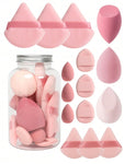 Shein 15 Pcs Makeup tool set - Puff - Band - Blenders - Towels Pink