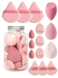 Shein 15 Pcs Makeup tool set - Puff - Band - Blenders - Towels Pink