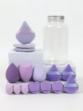 Shein 15 Pcs Makeup tool set - Puff - Band - Blenders - Towels Purple