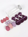 Shein 15 Pcs Makeup tool set - Puff - Band - Blenders - Towels Mauve