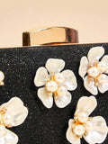 Shein Black Floral Clutch