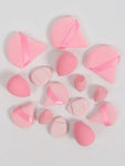 Shein 15pcs Makeup Sponge / Puff Tool Set - Pink