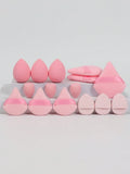 Shein 15pcs Makeup Sponge / Puff Tool Set - Pink