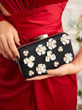 Shein Black Floral Clutch