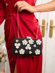 Shein Black Floral Clutch