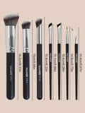 Shein - Maange 7 Pcs Brush Set Black