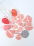 Shein Set Of 15 Makeup Sponge With Storage Jar