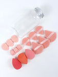 Shein Set Of 15 Makeup Sponge With Storage Jar