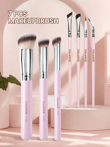 Shein Maange 7 Pcs Brush Set Pink