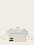 Shein Bridal Clutch - Silver white