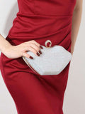 Shein Bridal Clutch - Silver white