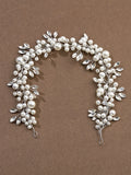 1pc Women's Elegant Faux Pearl Button Hairband - HA4