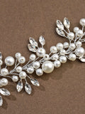 1pc Women's Elegant Faux Pearl Button Hairband - HA4
