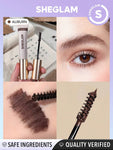 SHEGLAM Hold 'Em Up Tinted Brow Gel Taupe, Auburn, Chocolate, Espresso Long Lasting Voluminous Eyebrow Tint With Hair-Like Fibers Non-Greasy Shapes Lifts Sets Eyebrow Cream With Brush