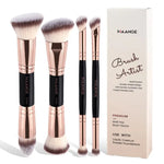 MAANGE 4-Piece Foundation Premium Brush Set - Black Beige, Black Gold, Pink Golden