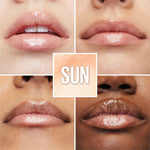 Maybelline Lifter Lip Gloss in shades 01 Pearl, 02 Ice, 03 Moon, 04 Silk, 05 Petal, 06 Reef, 07 Amber, 08 Stone, 09 Topaz, and 10 Crystal, 11 Brass, 12 Opal, 16 Rust, 20 Sun, 22 Peach Ring