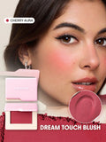 SHEGLAM Dream Touch Blush - Hush Hush, Love Cake | Dusty rose pink, 016 Tickled Pink | Soft baby pink, 017 Wannabe | Light peach nude, 018 Whipped Fig | Soft coral peach, 019 Heart Eyes | Rosy nude, 020 Knock Out | Deep rose red, 021 Don't Pink Twice | Hot neon pink, 110 Vacay Mode | Warm caramel nude, 209 Cherry Aura | Burnt coral