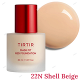 TIRTIR Mask Fit Red Foundation 30ml - 10C Shell, 13N Fair Ivory, 15C Fair Porcelain, 17C Porcelain, 17N Vanilla, 21C Cool Ivory, 21N Ivory, 21W Natural Ivory, 22N Shell Beige, 23N Sand, 24N Latte, 24W Soft Beige, 25C Cool Taupe, 27C Cool Beige