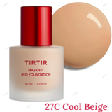 TIRTIR Mask Fit Red Foundation 30ml - 10C Shell, 13N Fair Ivory, 17C Porcelain, 17N Vanilla, 21C Cool Ivory, 21N Ivory, 21W Natural Ivory, 23N Sand, 24W Soft Beige, 25C Cool Taupe, 27C Cool Beige