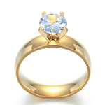 2pcs Stainless Steel Glam Rings - Gold