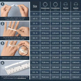 2pcs Stainless Steel Glam Rings - Gold