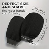 1pc Exfoliating Black Bath Gloves for Moroccan soap
