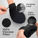 1pc Exfoliating Black Bath Gloves for Moroccan soap