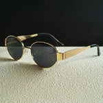 2pcs metal texture ladies decorative glasses