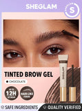 SHEGLAM Hold 'Em Up Tinted Brow Gel Taupe, Auburn, Chocolate, Espresso Long Lasting Voluminous Eyebrow Tint With Hair-Like Fibers Non-Greasy Shapes Lifts Sets Eyebrow Cream With Brush