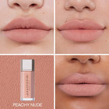 Anastasia Beverly Hills Lip Velvet Liquid Lipstick - Crush - soft beige, Pure Hollywood - pale mauve nude, Peachy Nude - light peachy nude, Pale Mauve - light mauvy taupe, Pink Sand - nude peachy pink, Softy - soft pink nude, Hush Rose - rosy pink