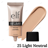Buy ELF Soft Glam Satin Foundation in shades 11 Fair Neutral, 13 Fair Neutral, 20 Light Cool, 22 Light Warm, 23 Light Cool, 25 Light Neutral, 31 Medium Neutral,42 Tan Neutral, in Pakistan