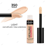 L'Oreal Paris Infallible Full Wear Concealer Infallible Correcteur Full Wear - 320 Porcelain, 325 Eggshell, 330 Ivory, 340 Fawn, 345 Oatmeal, 350 Bisque, 360 Cashmere, 365 Cashew