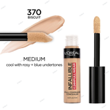 L'Oreal Paris Infallible Full Wear Concealer Infallible Correcteur Full Wear - 320 Porcelain, 325 Eggshell, 330 Ivory, 340 Fawn, 345 Oatmeal, 350 Bisque, 360 Cashmere, 365 Cashew, 370 Biscuit