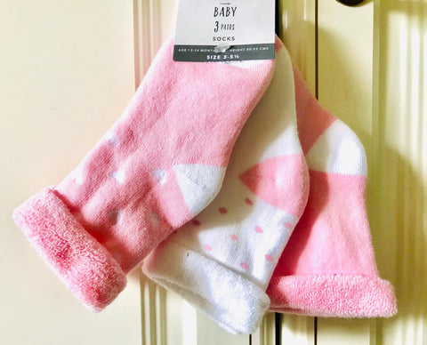 From UK  - Girl’s socks A pack of 3 pairs - 12-24 months