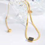 3pcs Black Women Jewelry Set - Golden Yellow