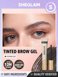 SHEGLAM Hold 'Em Up Tinted Brow Gel Taupe, Auburn, Chocolate, Espresso Long Lasting Voluminous Eyebrow Tint With Hair-Like Fibers Non-Greasy Shapes Lifts Sets Eyebrow Cream With Brush