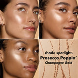 Elf Halo Glow Silky Powder Highlighter - Blush Money - Rose Gold, Bronzed Baddie - Deep Bronze, Coppertunist - Copper, Prosecco Poppin - Champagne Gold