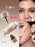 SHEGLAM Precision Sculpt Liquid Contour Duo - Hazelnut Latte, Soft Tan, Clay, Stone, Tawny Amber, Brown Sugar, Warm Honey, Maple Syrup, Camel Suede