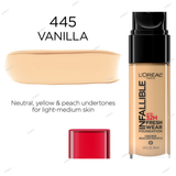 L'Oreal Paris Infallible 32 Hours Fresh Wear Foundation - 400 Pearl, 405 Porcelain, 410 Ivory, 415 Rose Ivory, 420 True Beige, 425 Linen, 430 Ivory Buff, 435 Rose Vanilla, 440 Natural Rose, 445 Vanilla, 450 Rose Beige, 455 Natural Buff, 465 Sand, 470 - Radiant Honey